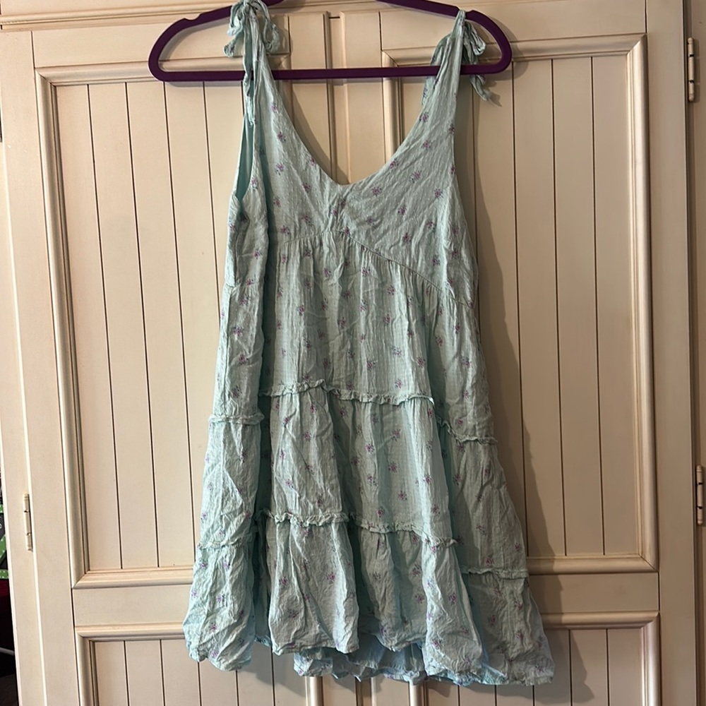Tie Sleeve Babydoll Dress